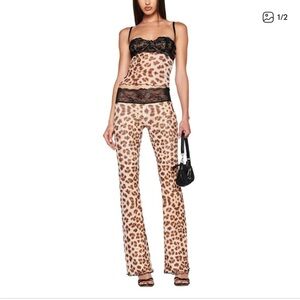 I.AM.GIA Leopard Print Flare Pants Set